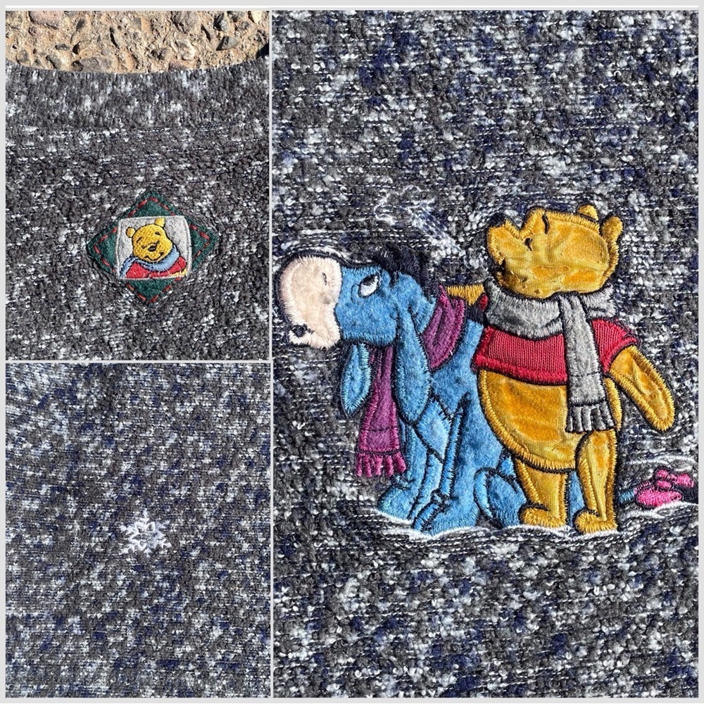 Winnie The Pooh Winter Vtg 1990s The Disney Store V Neck Sweater Women’s (L) - Picture 5 of 8